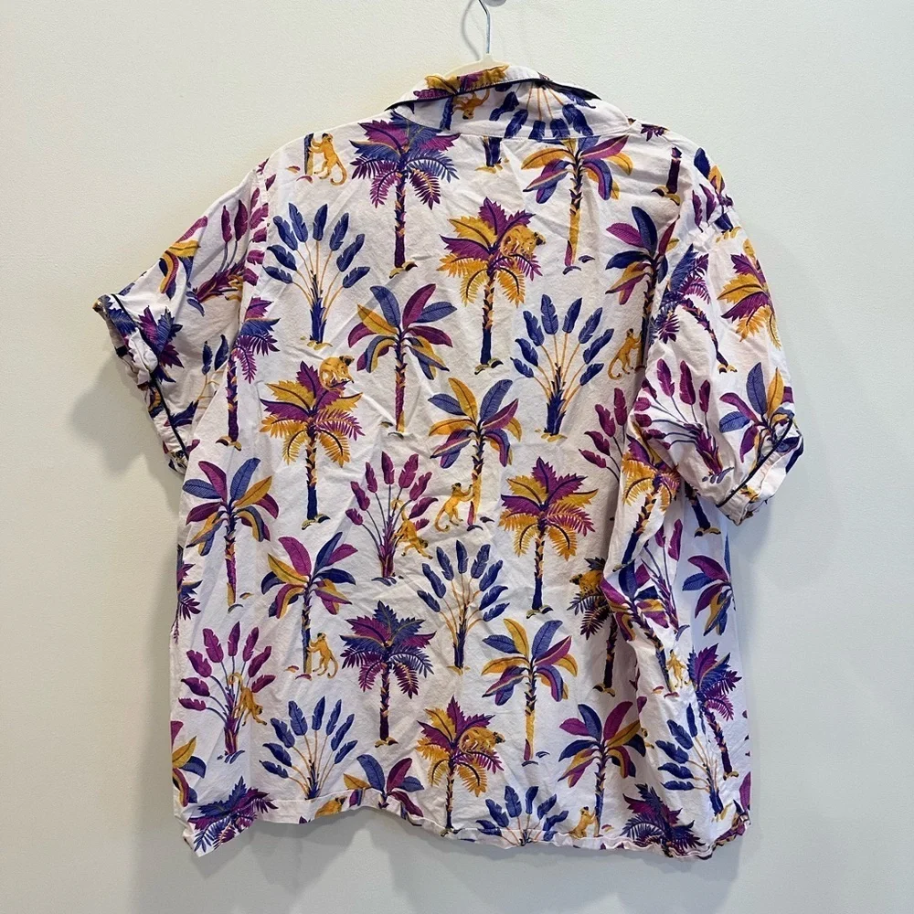 Printfresh Monkey Business Purple Pajama Shorts Sleep Set 4XL